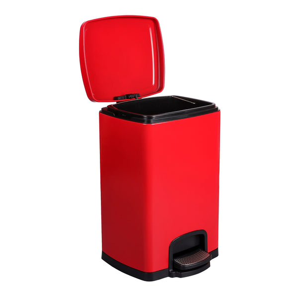 McKesson Trash Can 20 Quart / 5 gal. Red Metal Square (1223689_EA) 1/EA