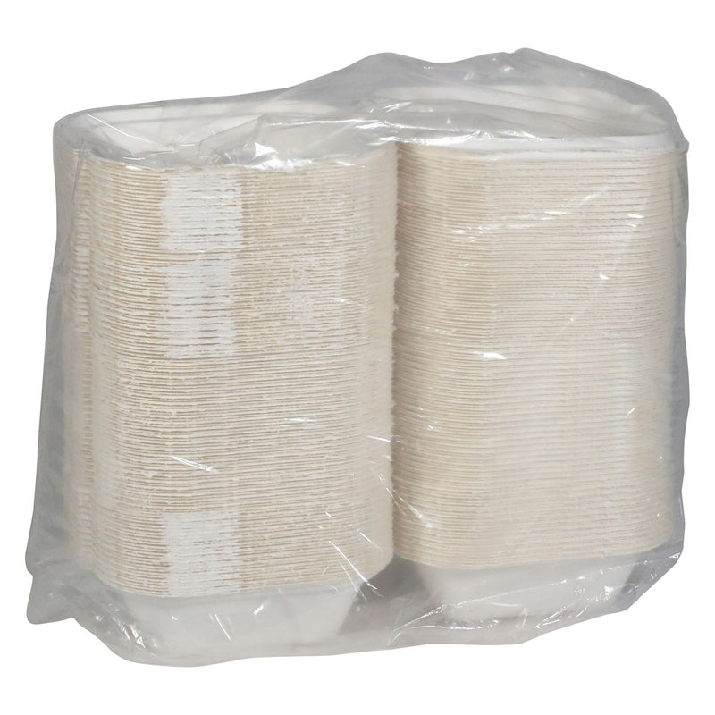 Pactiv Evergreen EarthChoice PFAS Free Compostable Hinged Lid Container, 6 x 6 x 3, Natural, Sugarcane, 500/Carton (PCTYMCH0080PFFR) Case of 500