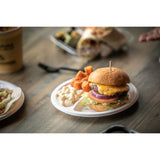 Pactiv Evergreen EarthChoice PFAS Free Compostable Dinnerware, 3-Compartment Plate, 10.25" dia, Natural, 500/Carton (PCTMC50044PFREE) Case of 500