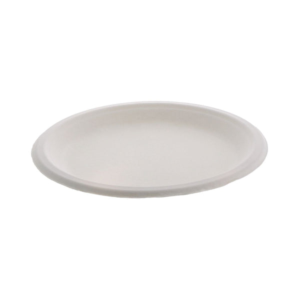 Pactiv Evergreen EarthChoice PFAS Free Compostable Dinnerware, Plate, 9" dia, Natural, 500/Carton (PCTYMC50009PFFR) Case of 500