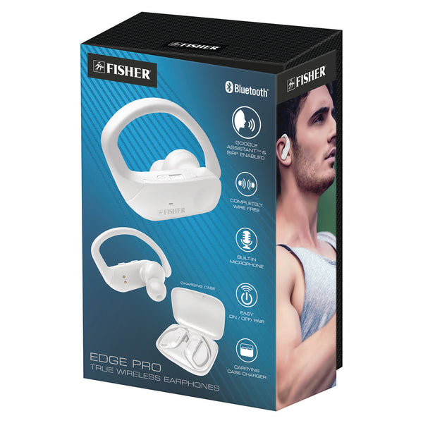 Fisher Edge Pro True Wireless Earphones, White (MIGFTW220W) Each