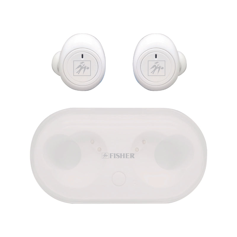 Fisher Vibrant Sound True Wireless Earphones, White (MIGFTW210W) Each