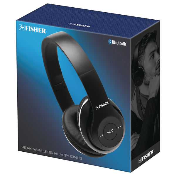 Fisher Peak Wireless Headphones, Black (MIGFBHP382K) Each