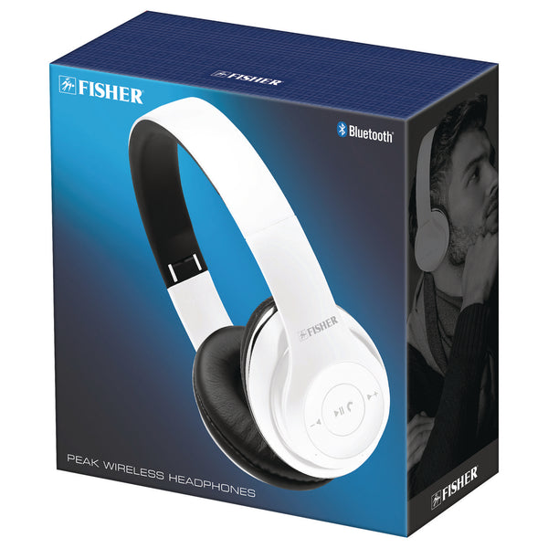 Fisher Peak Wireless Headphones, White (MIGFBHP382W) Each