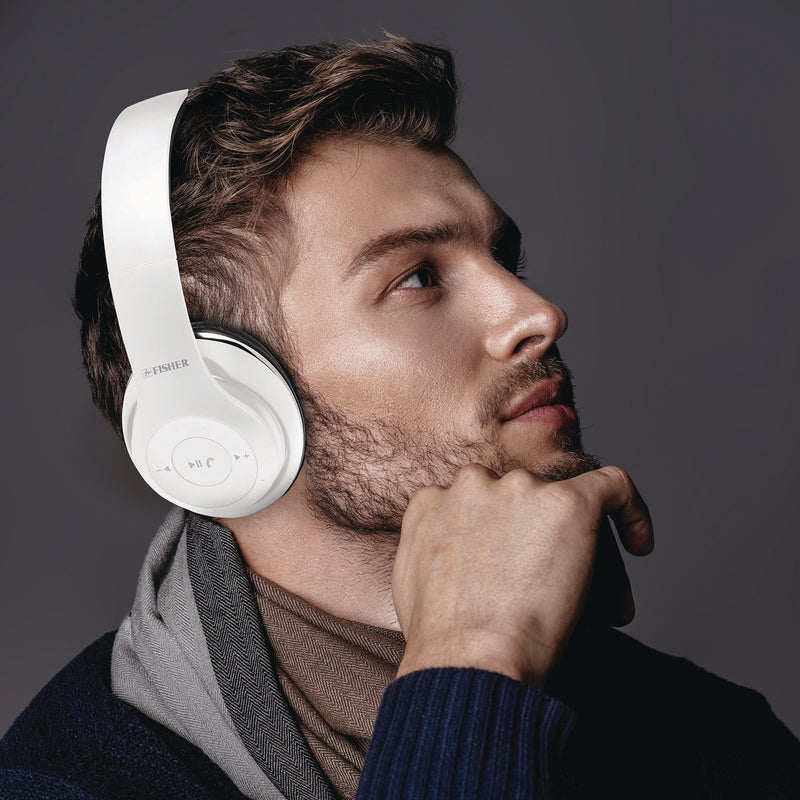 Fisher Peak Wireless Headphones, White (MIGFBHP382W) Each