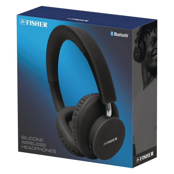 Fisher Silicone Wireless Headphones, Black (MIGFBHP480K) Each