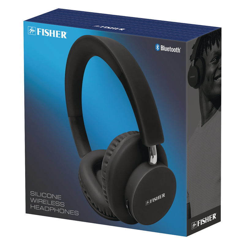 Fisher Silicone Wireless Headphones, Black (MIGFBHP480K) Each