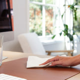 Smead Vegan Leather Desk Pads, 31.5" x 15.7", Brown (SMD64832) Each