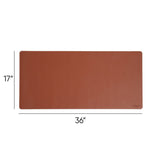 Smead™ Vegan Leather Desk Pads, 36" x 17", Brown (SMD64827) Each