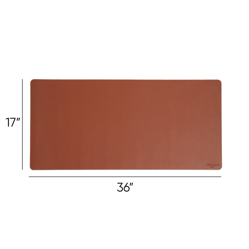 Smead™ Vegan Leather Desk Pads, 36" x 17", Brown (SMD64827) Each