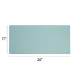 Smead™ Vegan Leather Desk Pads, 36" x 17", Light Blue (SMD64830) Each