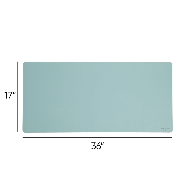 Smead™ Vegan Leather Desk Pads, 36" x 17", Light Blue (SMD64830) Each