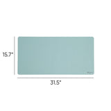 Smead™ Vegan Leather Desk Pads, 31.5" x 15.7", Light Blue (SMD64835) Each