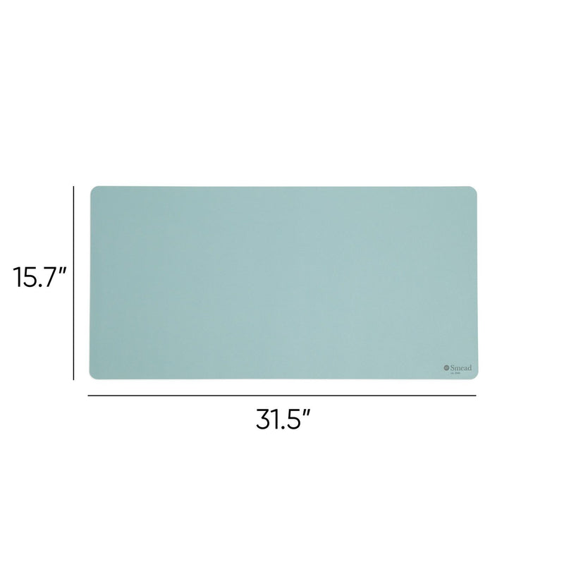 Smead™ Vegan Leather Desk Pads, 31.5" x 15.7", Light Blue (SMD64835) Each