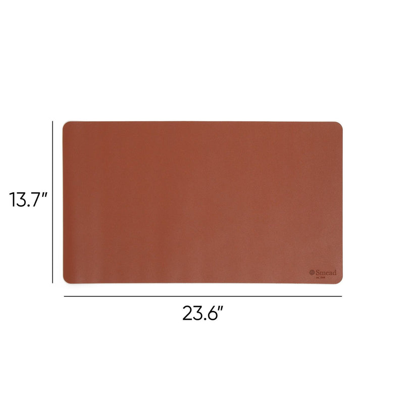 Smead™ Vegan Leather Desk Pads, 23.6" x 13.7", Brown (SMD64837) Each