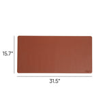 Smead Vegan Leather Desk Pads, 31.5" x 15.7", Brown (SMD64832) Each