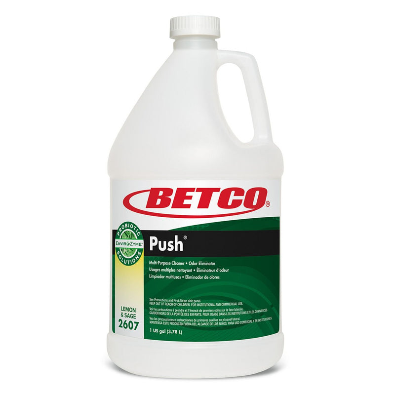 Betco® Green Earth Push Enzyme Multipurpose Cleaner, Lemon and Sage Scent, 1 gal Bottle, 4/Carton (BET26070400) Case of 4