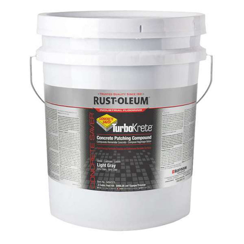 Concrete Saver TurboKrete Concrete Patching Compound Kit, Large, 3.49 gal Kit-Storage Bucket, Light Gray (RST5494323) Each