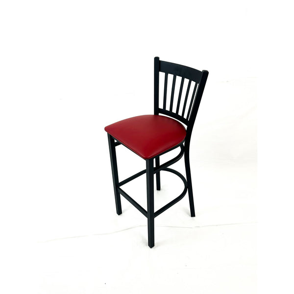 Cobra Series Barstool, Supports Up to 300 lb, 28.5" Seat Height, Burgundy Seat, Black Back, Black Base (JMCCBBVSBUR) Each