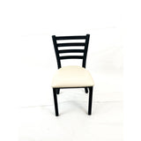 White Horse Series Side Chairs, Supports Up to 300 lb, 18" Seat Height, Cream Seat, Black Back, Black Base (JMCWHCBVSCRM) Each