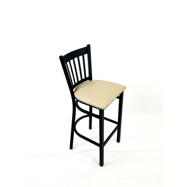 Cobra Series Barstool, Supports Up to 300 lb, 28.5" Seat Height, Taupe Seat, Black Back, Black Base (JMCCBBVSTAU) Each