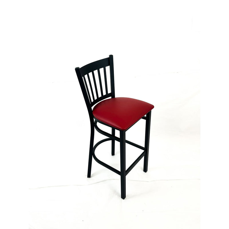 Cobra Series Barstool, Supports Up to 300 lb, 28.5" Seat Height, Burgundy Seat, Black Back, Black Base (JMCCBBVSBUR) Each