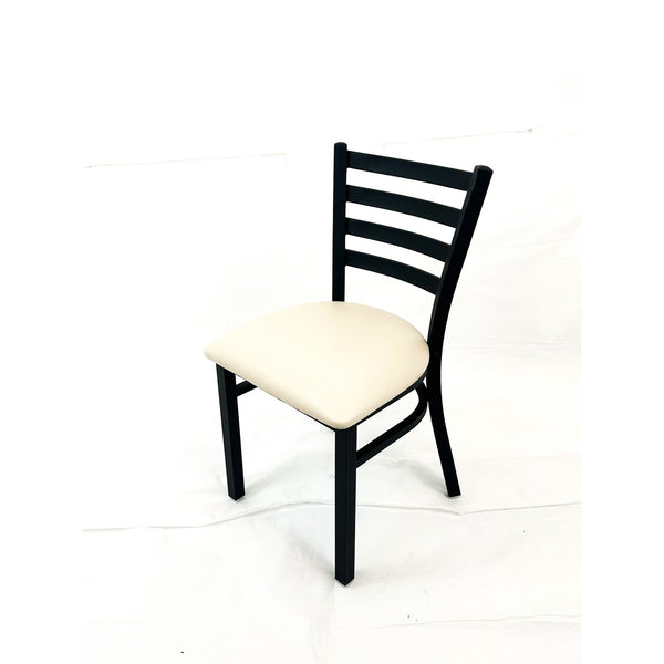 White Horse Series Side Chairs, Supports Up to 300 lb, 18" Seat Height, Cream Seat, Black Back, Black Base (JMCWHCBVSCRM) Each