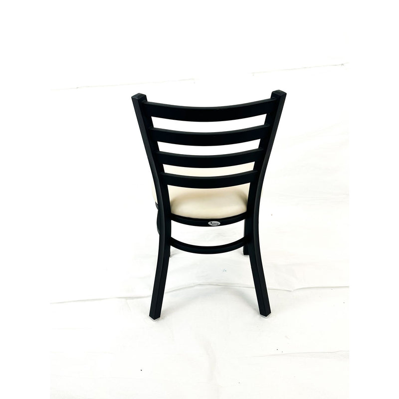 White Horse Series Side Chairs, Supports Up to 300 lb, 18" Seat Height, Cream Seat, Black Back, Black Base (JMCWHCBVSCRM) Each