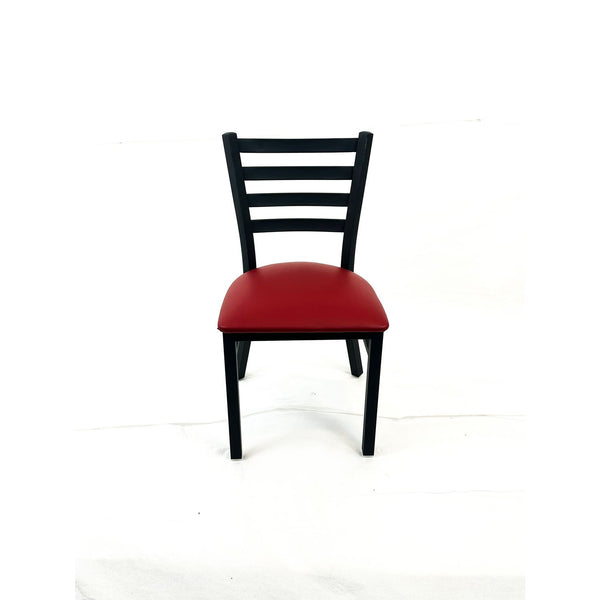 White Horse Series Side Chairs, Supports Up to 300 lb, 18" Seat Height, Burgundy Seat, Black Back, Black Base (JMCWHCBVSBUR) Each