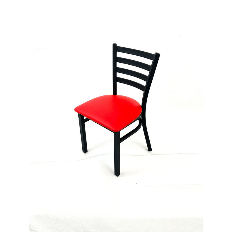 White Horse Series Side Chairs, Supports Up to 300 lb, 18" Seat Height, Red Seat, Black Back, Black Base (JMCWHCBVSRED) Each