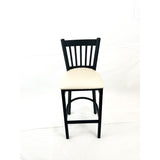 Cobra Series Barstool, Supports Up to 300 lbs, 28.5" Seat Height, Cream Seat, Black Back, Black Base (JMCCBBVSCRM) Each