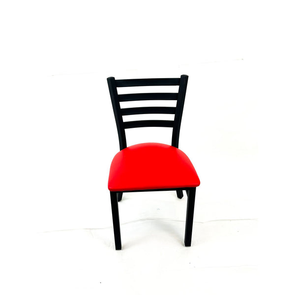 White Horse Series Side Chairs, Supports Up to 300 lb, 18" Seat Height, Red Seat, Black Back, Black Base (JMCWHCBVSRED) Each