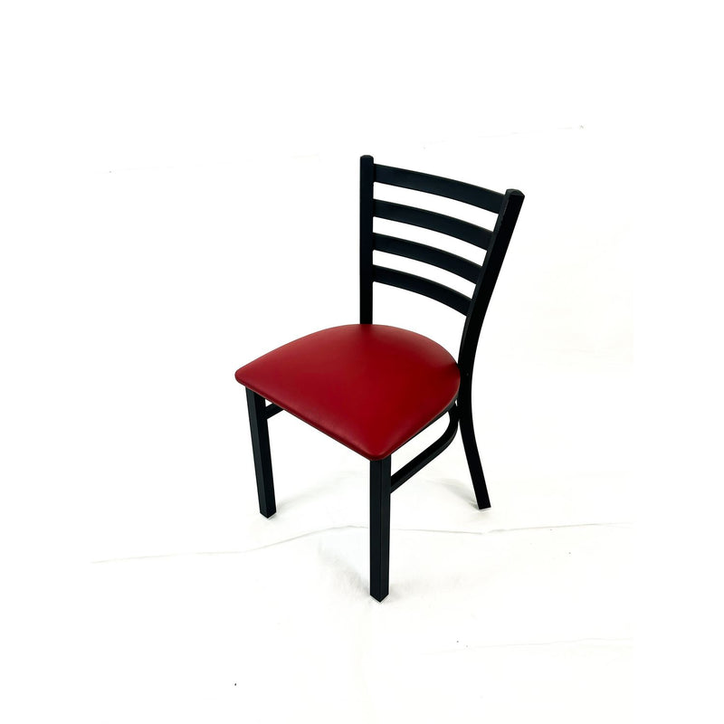 White Horse Series Side Chairs, Supports Up to 300 lb, 18" Seat Height, Burgundy Seat, Black Back, Black Base (JMCWHCBVSBUR) Each