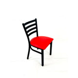 White Horse Series Side Chairs, Supports Up to 300 lb, 18" Seat Height, Red Seat, Black Back, Black Base (JMCWHCBVSRED) Each