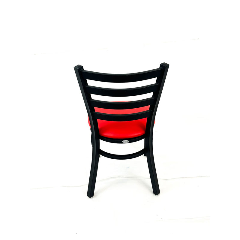 White Horse Series Side Chairs, Supports Up to 300 lb, 18" Seat Height, Red Seat, Black Back, Black Base (JMCWHCBVSRED) Each