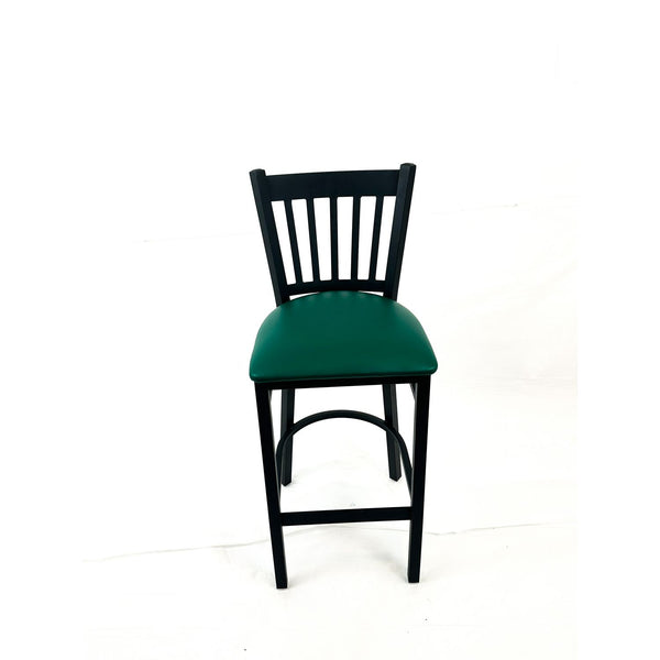 Cobra Series Barstool, Supports Up to 300 lbs, 28.5" Seat Height, Green Seat, Black Back, Black Base (JMCCBBVSGRN) Each