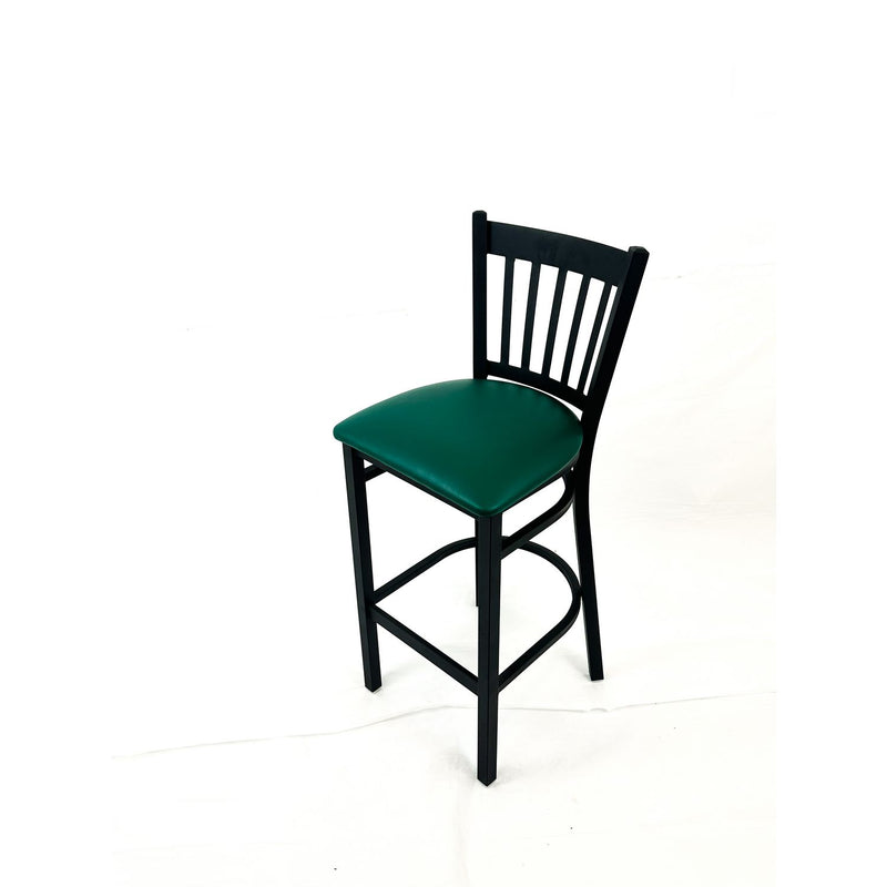 Cobra Series Barstool, Supports Up to 300 lbs, 28.5" Seat Height, Green Seat, Black Back, Black Base (JMCCBBVSGRN) Each