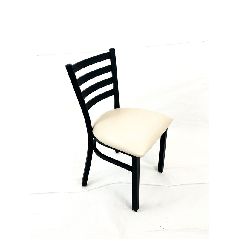 White Horse Series Side Chairs, Supports Up to 300 lb, 18" Seat Height, Cream Seat, Black Back, Black Base (JMCWHCBVSCRM) Each