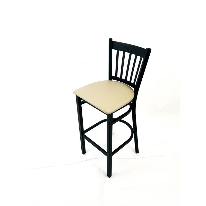 Cobra Series Barstool, Supports Up to 300 lb, 28.5" Seat Height, Taupe Seat, Black Back, Black Base (JMCCBBVSTAU) Each