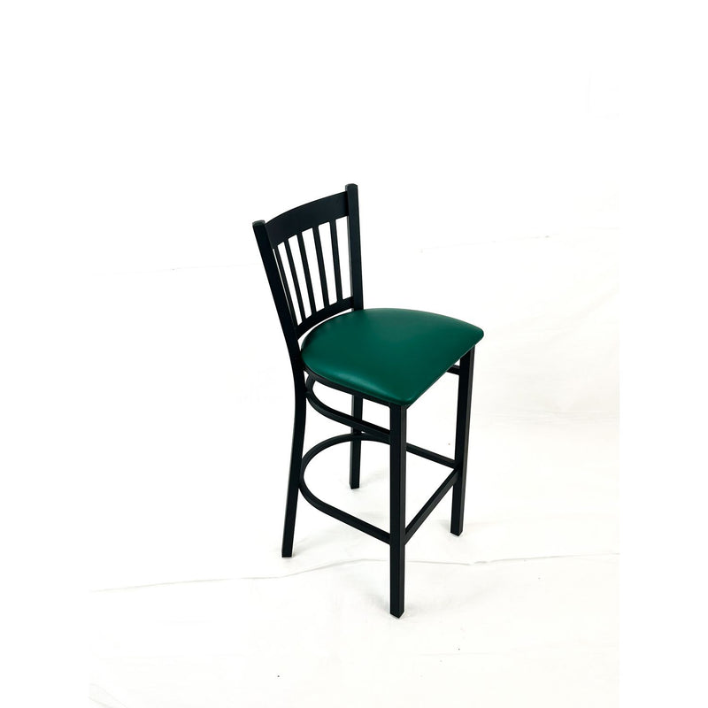 Cobra Series Barstool, Supports Up to 300 lbs, 28.5" Seat Height, Green Seat, Black Back, Black Base (JMCCBBVSGRN) Each