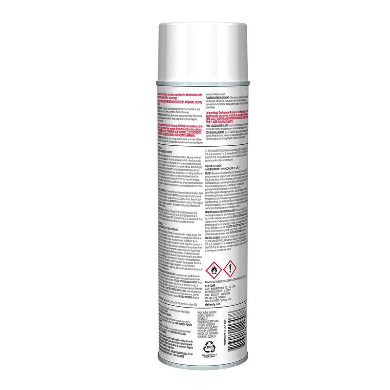 Claire Aerosol Air Freshener and Deodorizer, Lemongrass Citronella, 12 oz Aerosol Spray, 12 Cans (CGC1307) Each