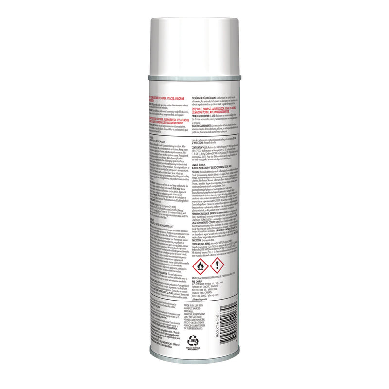 Claire Aerosol Air Freshener and Deodorizer, Fresh Linen, 10 oz Aerosol Spray, 12 Cans (CGC163) Each