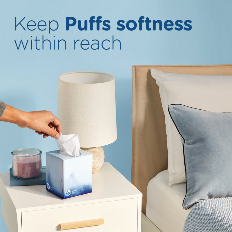 Puffs Ultra Soft Facial Tissue, 2-Ply, White, 72 Sheets/Box, 24 Boxes/Carton (PGC97788) Case of 24