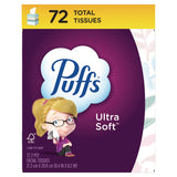 Puffs Ultra Soft Facial Tissue, 2-Ply, White, 72 Sheets/Box, 24 Boxes/Carton (PGC97788) Case of 24