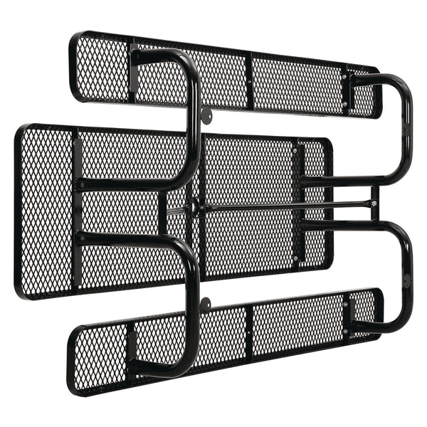 Global Industrial® Expanded Steel Picnic Table, Rectangular, 96 x 62 x 29.5, Black Top, Black Base/Legs (GBE277153BK) Each