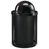 Global Industrial® Outdoor Diamond Industrial Steel Trash Can, 36 gal, Black (GBE261948BK) Each