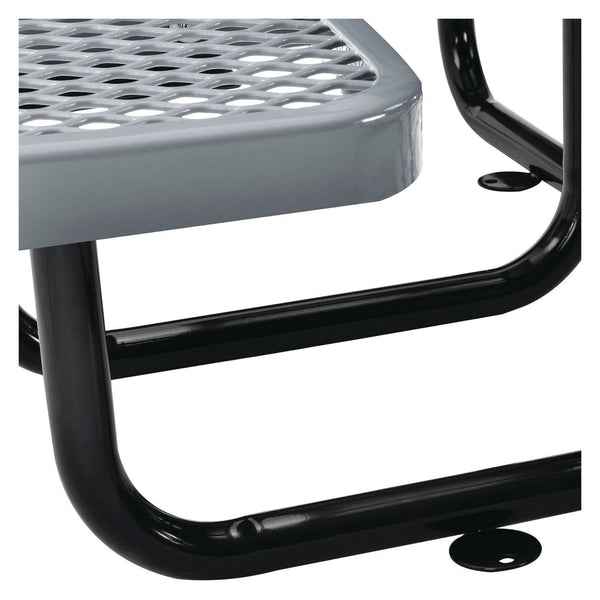 Global Industrial® Expanded Steel Picnic Table, Square, 81 x 81 x 29.5, Gray Top, Gray Base/Legs (GBE277151GY) Each