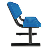 Global Industrial® Expanded Steel Bench With Back, 72 x 24 x 33, Blue (GBE277154BL) Each