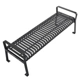 Global Industrial® Steel Slat Flat Bench, 70 x 24 x 24.25, Black (GBE262113BKKD) Each