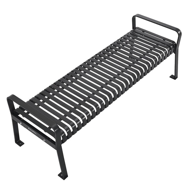 Global Industrial® Steel Slat Flat Bench, 70 x 24 x 24.25, Black (GBE262113BKKD) Each